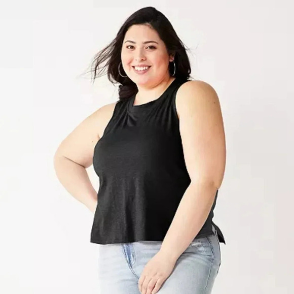 SO | Junior's Muscle Tank in Black Luxe sz 2X - Picture 7 of 7